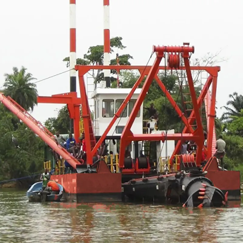 Kapal kapal keruk pasir pemotong sungai untuk pengerukan pasir sungai